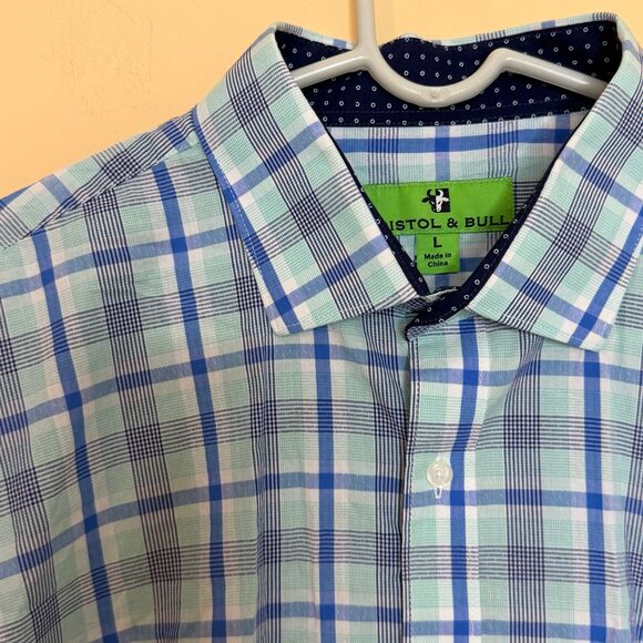 Bristol & Bull Other - Bristol & Bull Shirt Mens large Blue White Button Up Long Sleeve Casual Men
